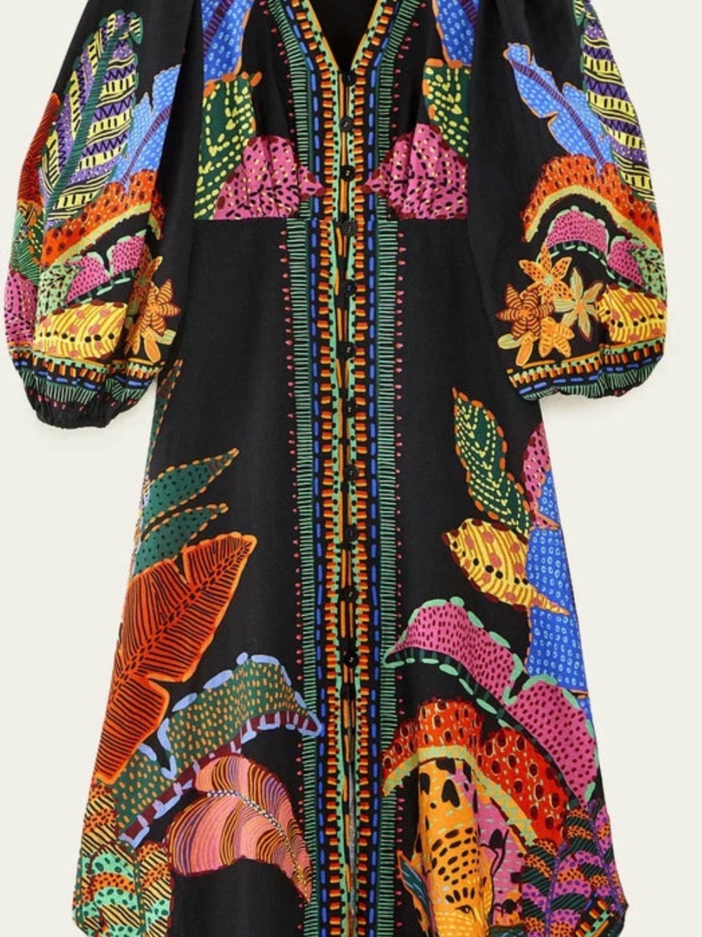 FARM RIO Black Cool Leopards Dress - Picture 3 of 9